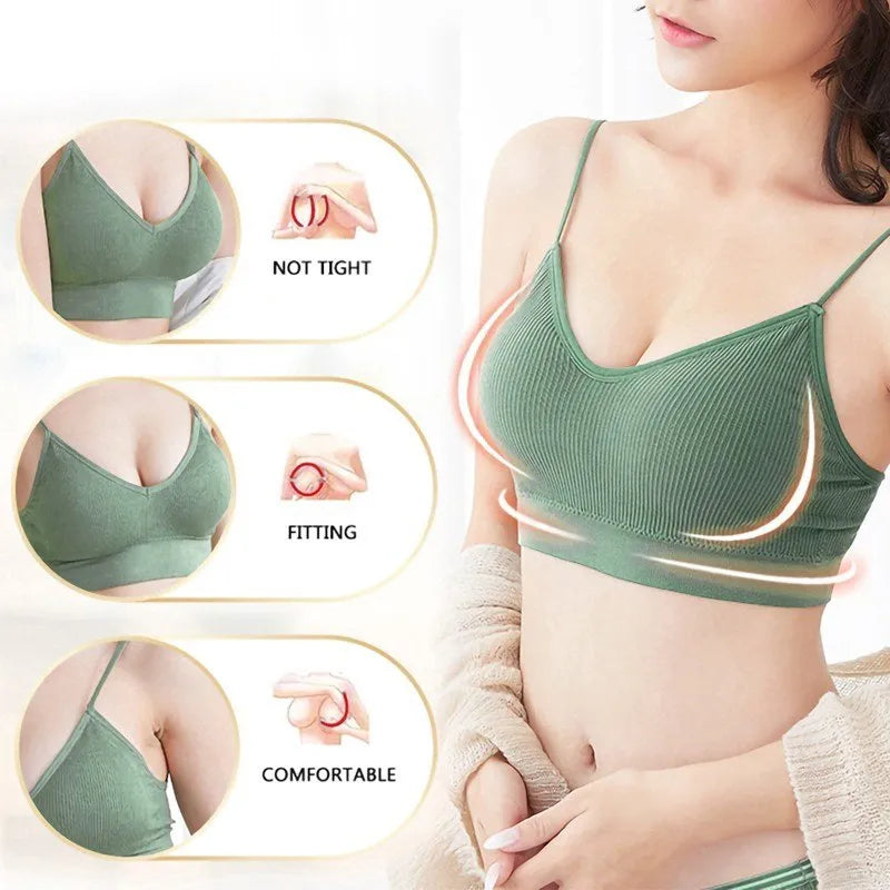 Women Tops Tank Padded Wireless Bra