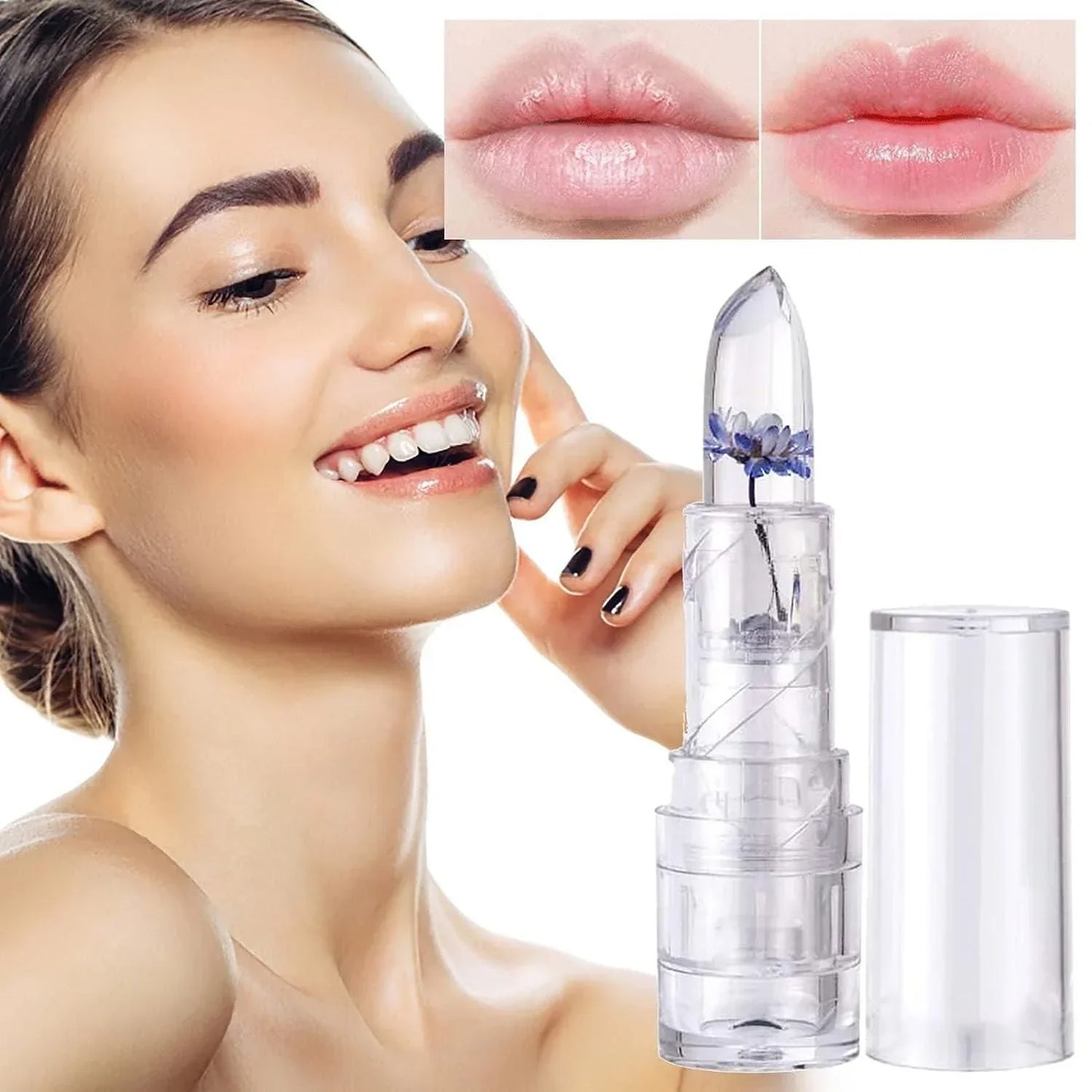 CRYSTAL JELLY FLOWER COLOR CHANGING LIPSTICK (Pack of 2)