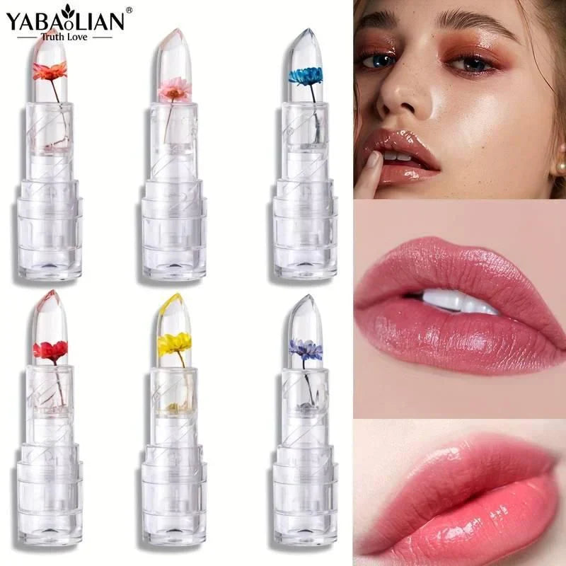 CRYSTAL JELLY FLOWER COLOR CHANGING LIPSTICK (Pack of 2)