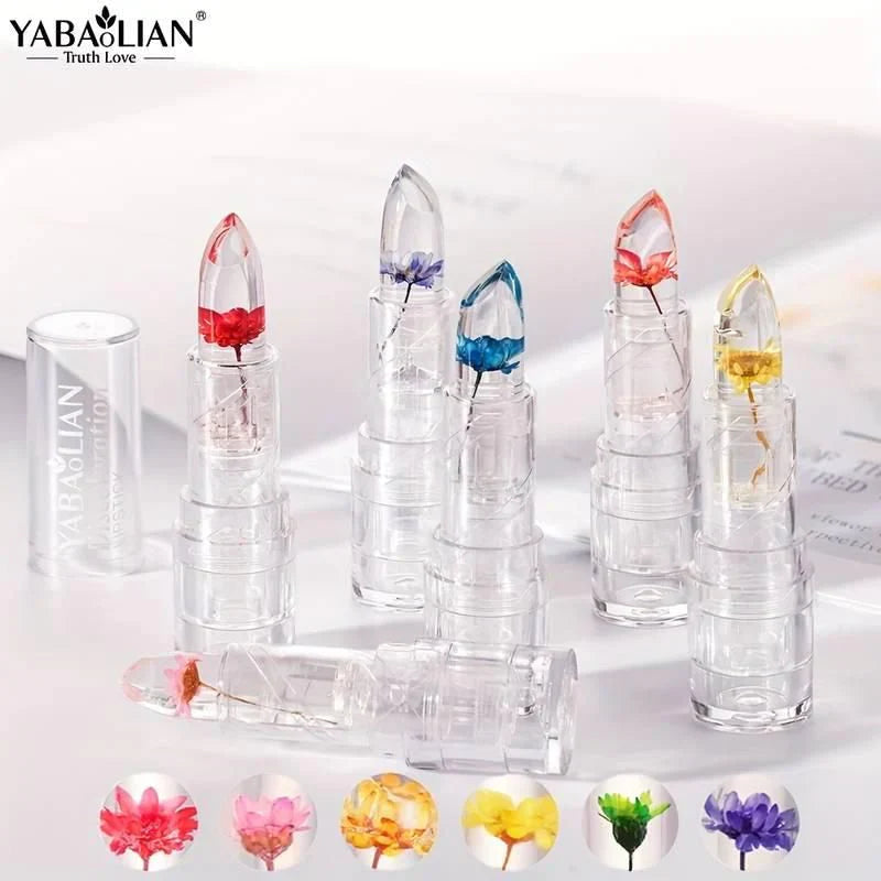CRYSTAL JELLY FLOWER COLOR CHANGING LIPSTICK (Pack of 2)