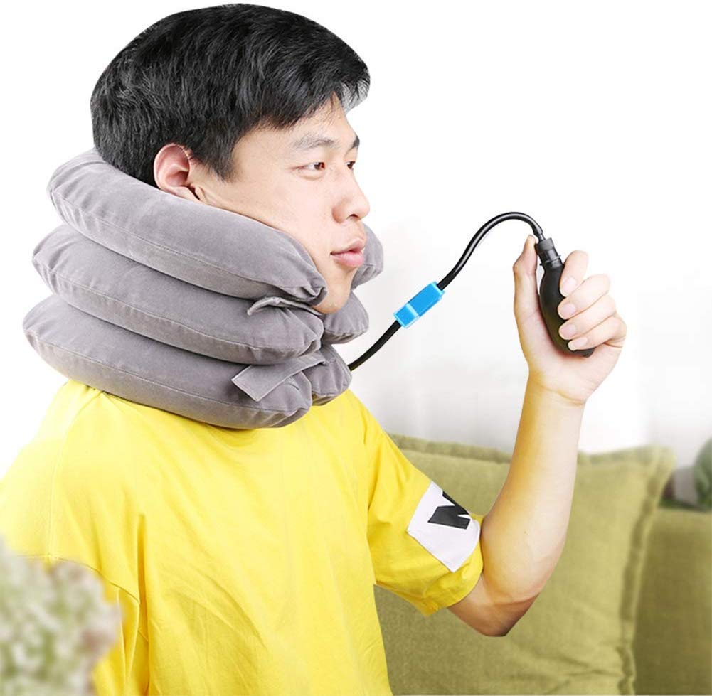 3 Layers Portable Neck Pillow Neck Massager for Cervical Spine.