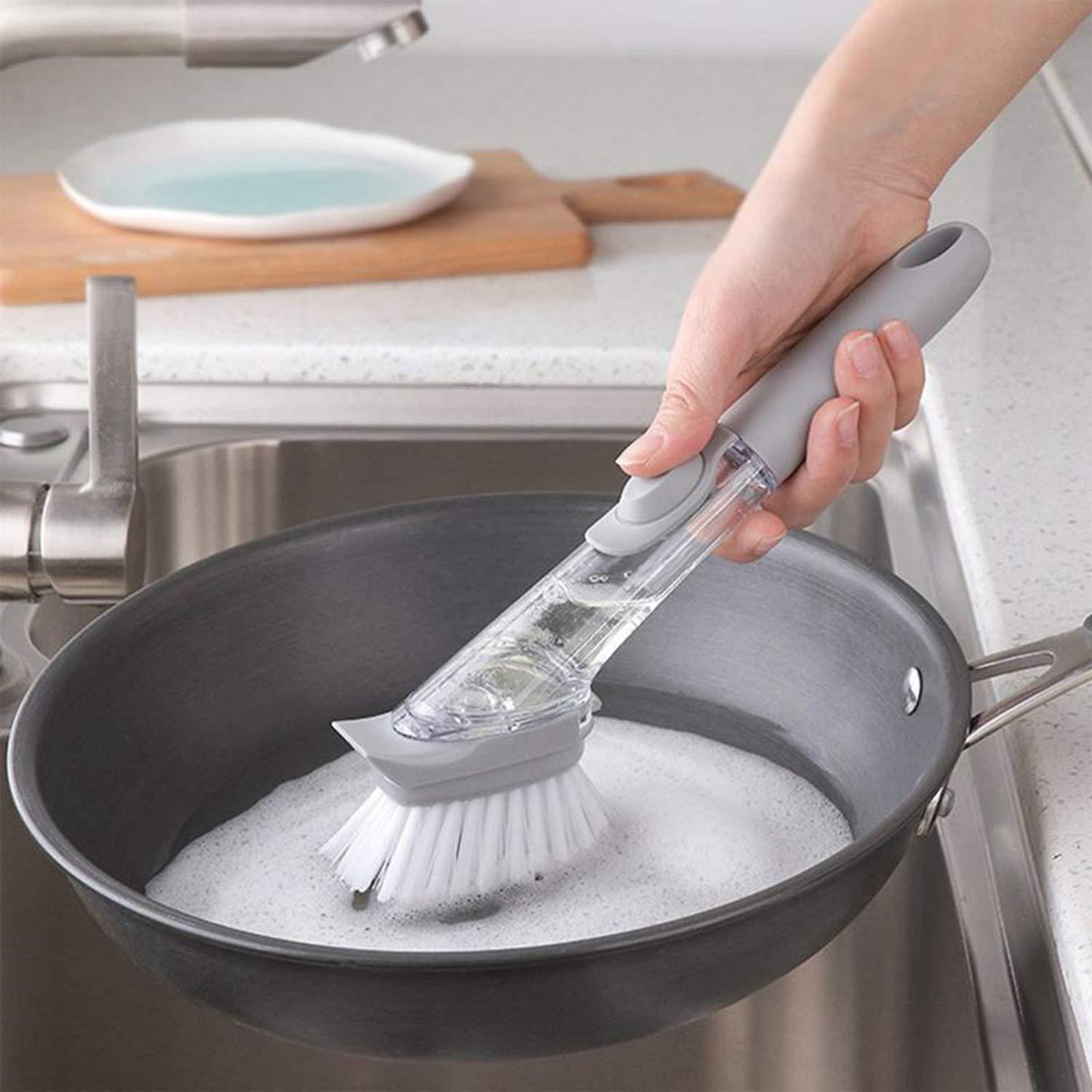 Automatic Soap Dispensing Dish Cleaning Brush (Pack Of 2)