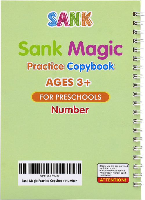 Sank Magic Reusable Practice Copybook for Kids (Included-4 BOOK +10 REFILL+1 pen+1 grip)