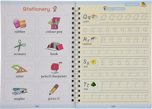 Sank Magic Reusable Practice Copybook for Kids (Included-4 BOOK +10 REFILL+1 pen+1 grip)
