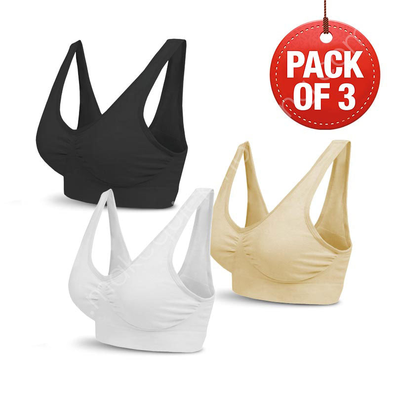 Breathable Air Bra For Women & Girls (Set Of 3)