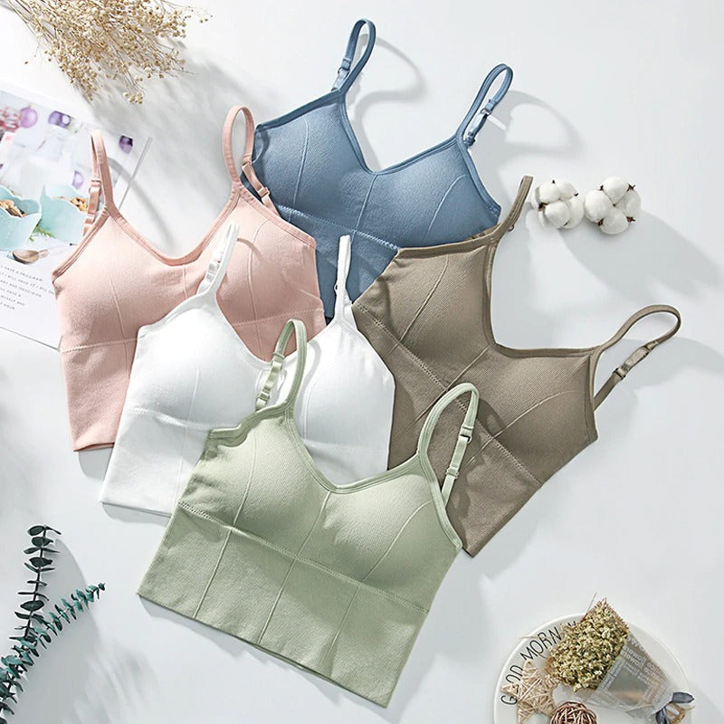 Women Tops Tank Padded Wireless Bra