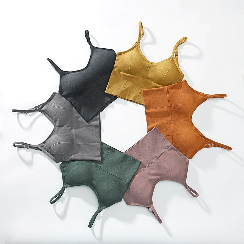 Women Tops Tank Padded Wireless Bra