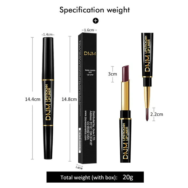 "Naysa"2 IN 1 Waterproof HD Matte Lipstick Pencils Makeup Kit (SET of 12)