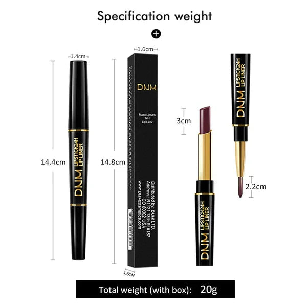 "Naysa"2 IN 1 Waterproof HD Matte Lipstick Pencils Makeup Kit (SET of 12)