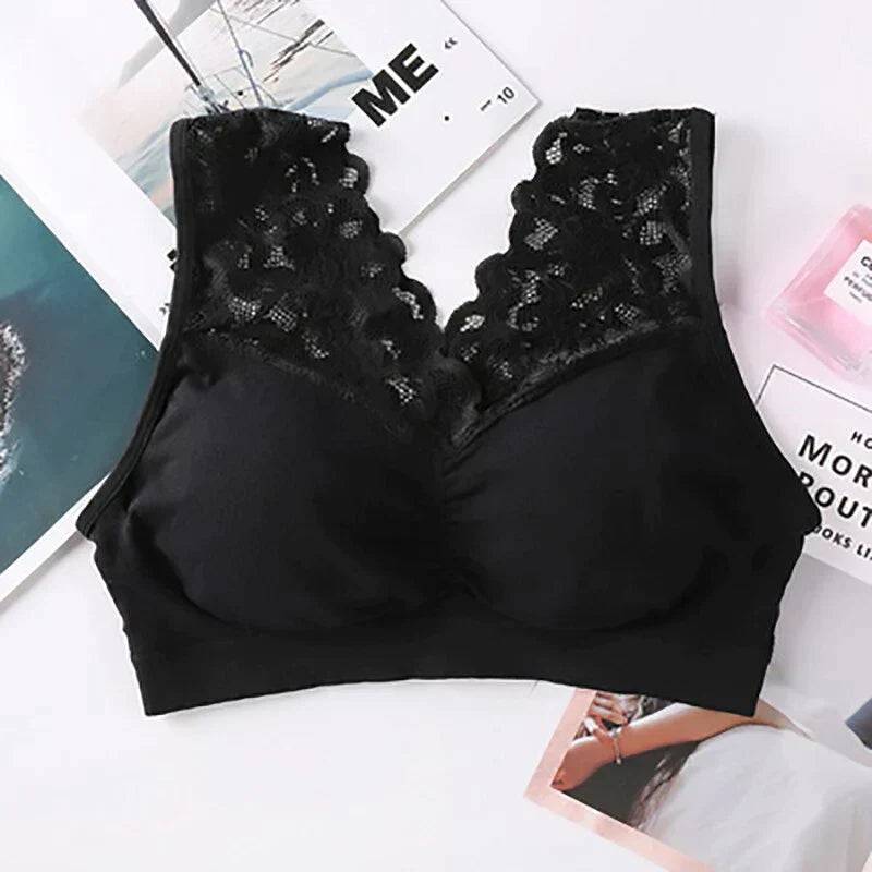 Seamless Wireless Beauty Back Push Up Bra Comfortable Chest