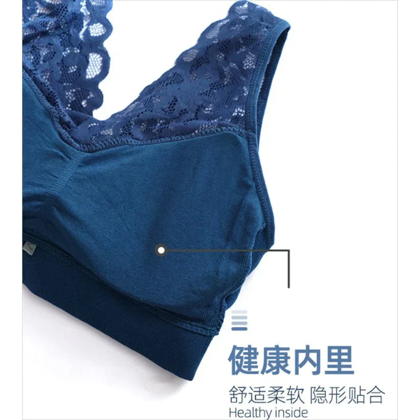 Seamless Wireless Beauty Back Push Up Bra Comfortable Chest