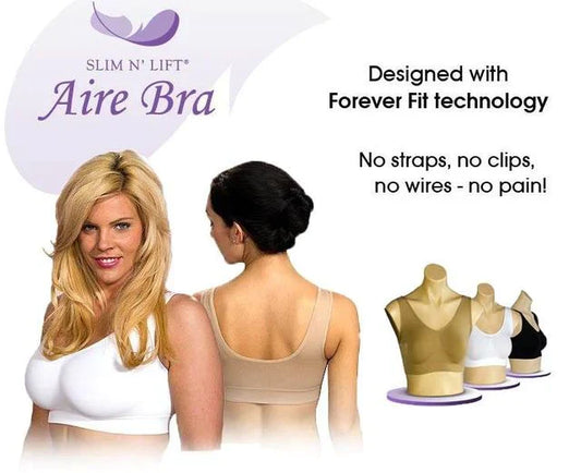 SLIM' N' LIFT' AIRE BRA - NO STRAPS, NO CLIP, NO WIRES, NO PAIN (PACK OF 3)